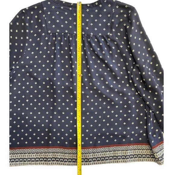 NYDJ LOS ANGELES Women's Split Neck 70's Style Smock Tunic Top XL Multicolor - Picture 14 of 16